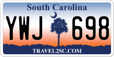 SC license plate YWJ698