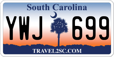 SC license plate YWJ699