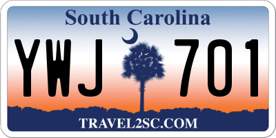 SC license plate YWJ701