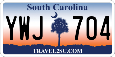 SC license plate YWJ704
