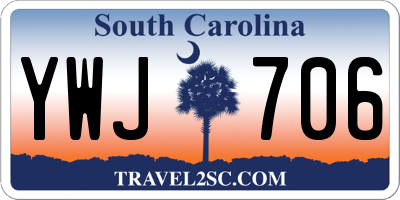 SC license plate YWJ706