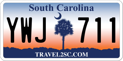 SC license plate YWJ711