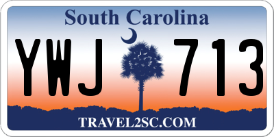 SC license plate YWJ713
