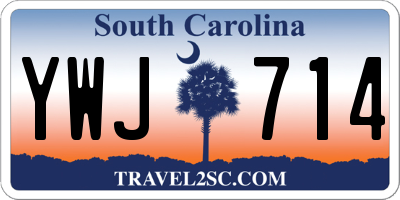 SC license plate YWJ714