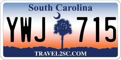 SC license plate YWJ715