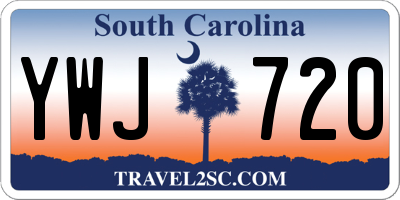 SC license plate YWJ720