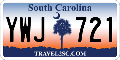 SC license plate YWJ721