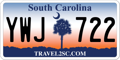 SC license plate YWJ722