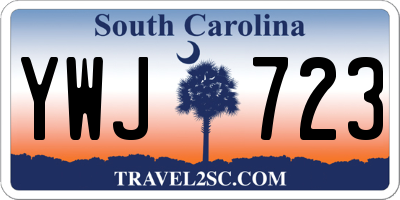 SC license plate YWJ723