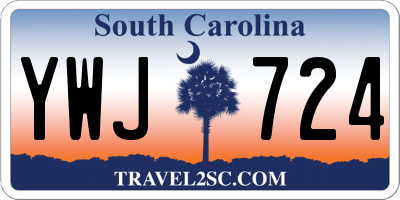 SC license plate YWJ724