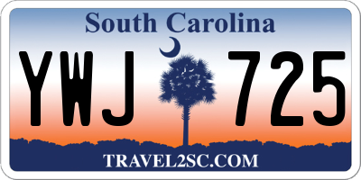 SC license plate YWJ725