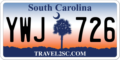 SC license plate YWJ726
