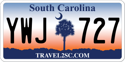 SC license plate YWJ727