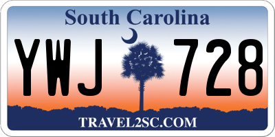 SC license plate YWJ728