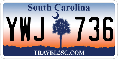 SC license plate YWJ736