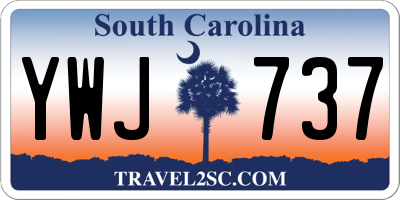 SC license plate YWJ737