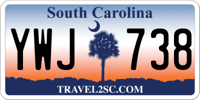 SC license plate YWJ738