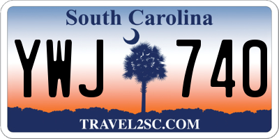 SC license plate YWJ740