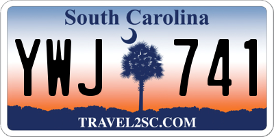 SC license plate YWJ741