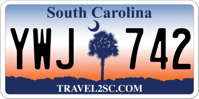 SC license plate YWJ742