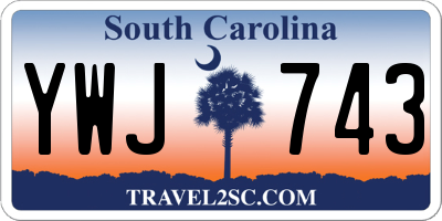 SC license plate YWJ743