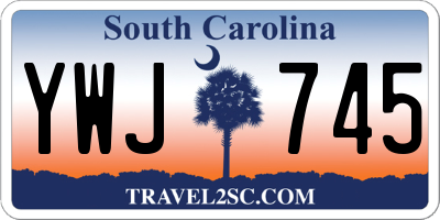 SC license plate YWJ745