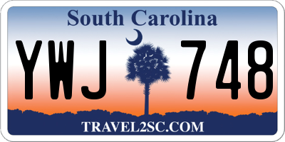 SC license plate YWJ748