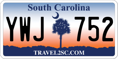SC license plate YWJ752