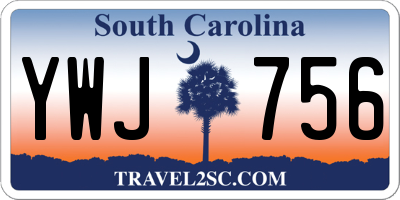 SC license plate YWJ756