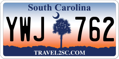 SC license plate YWJ762