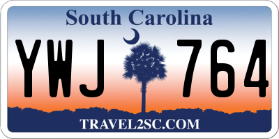 SC license plate YWJ764