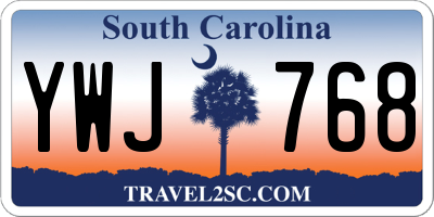 SC license plate YWJ768