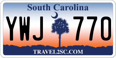 SC license plate YWJ770