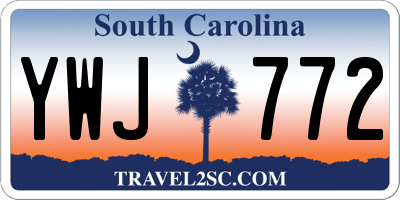 SC license plate YWJ772