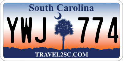 SC license plate YWJ774