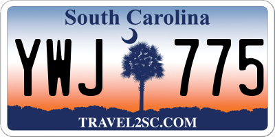 SC license plate YWJ775