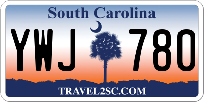 SC license plate YWJ780