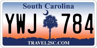 SC license plate YWJ784