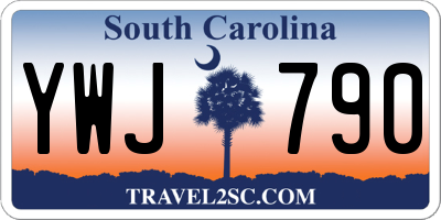 SC license plate YWJ790