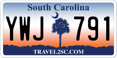 SC license plate YWJ791