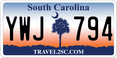 SC license plate YWJ794