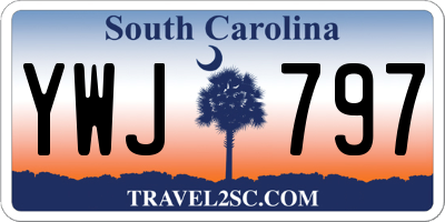 SC license plate YWJ797