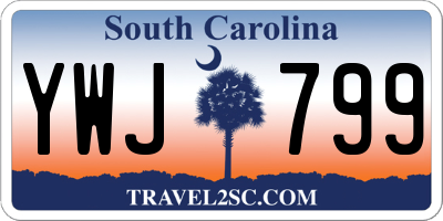 SC license plate YWJ799