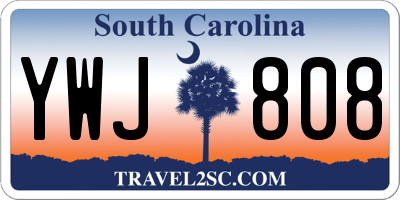 SC license plate YWJ808