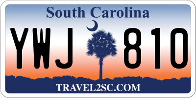 SC license plate YWJ810