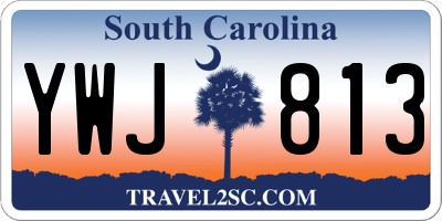 SC license plate YWJ813