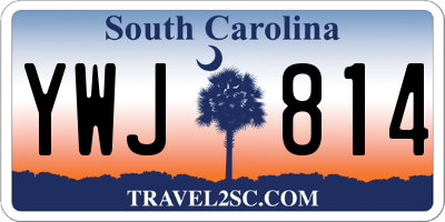 SC license plate YWJ814