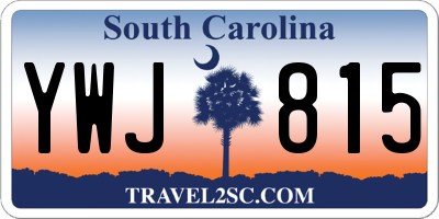 SC license plate YWJ815