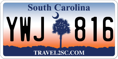 SC license plate YWJ816