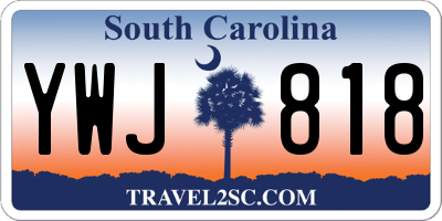 SC license plate YWJ818